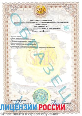 Образец сертификата соответствия (приложение) Выселки Сертификат ISO 14001